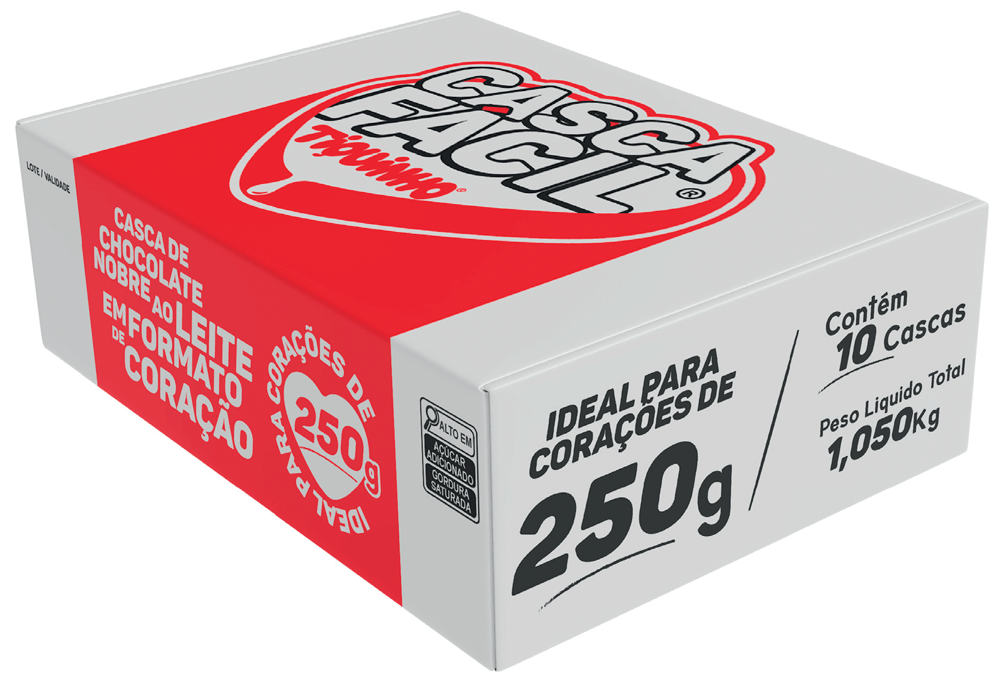 Cascas de Coração
de Chocolate ao Leite