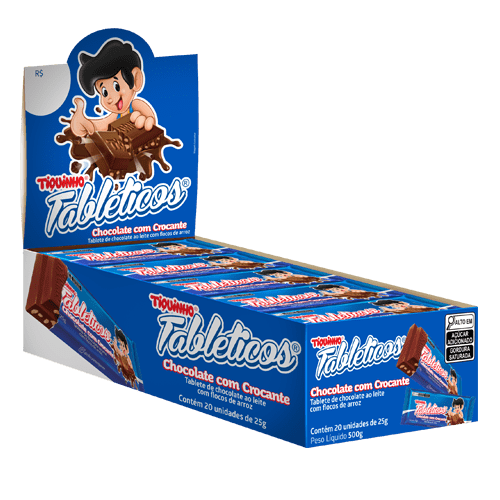 Chocolate Tableticos Crocante 20x22g Tiquinho
