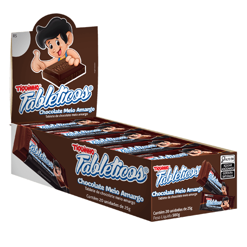 Chocolate Tableticos Meio Amargo 20x22g Tiquinho
