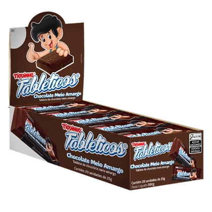 Chocolate Tableticos Meio Amargo 20x22g Tiquinho