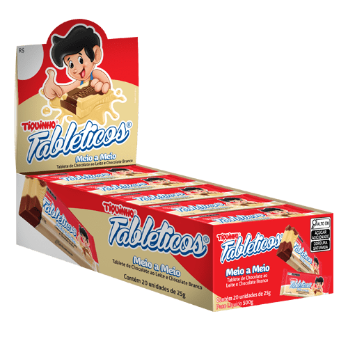 Chocolate Tableticos Meio a Meio 20x22g Tiquinho