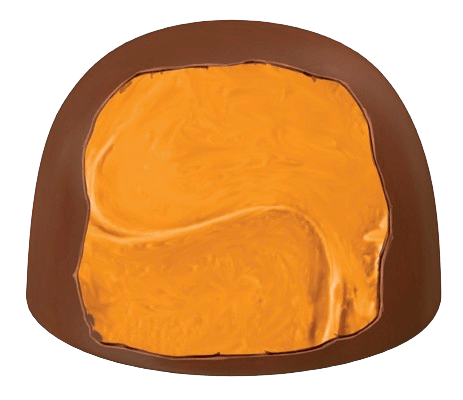 Bombom de Chocolate ao Leite
com Recheio sabor Maracujá