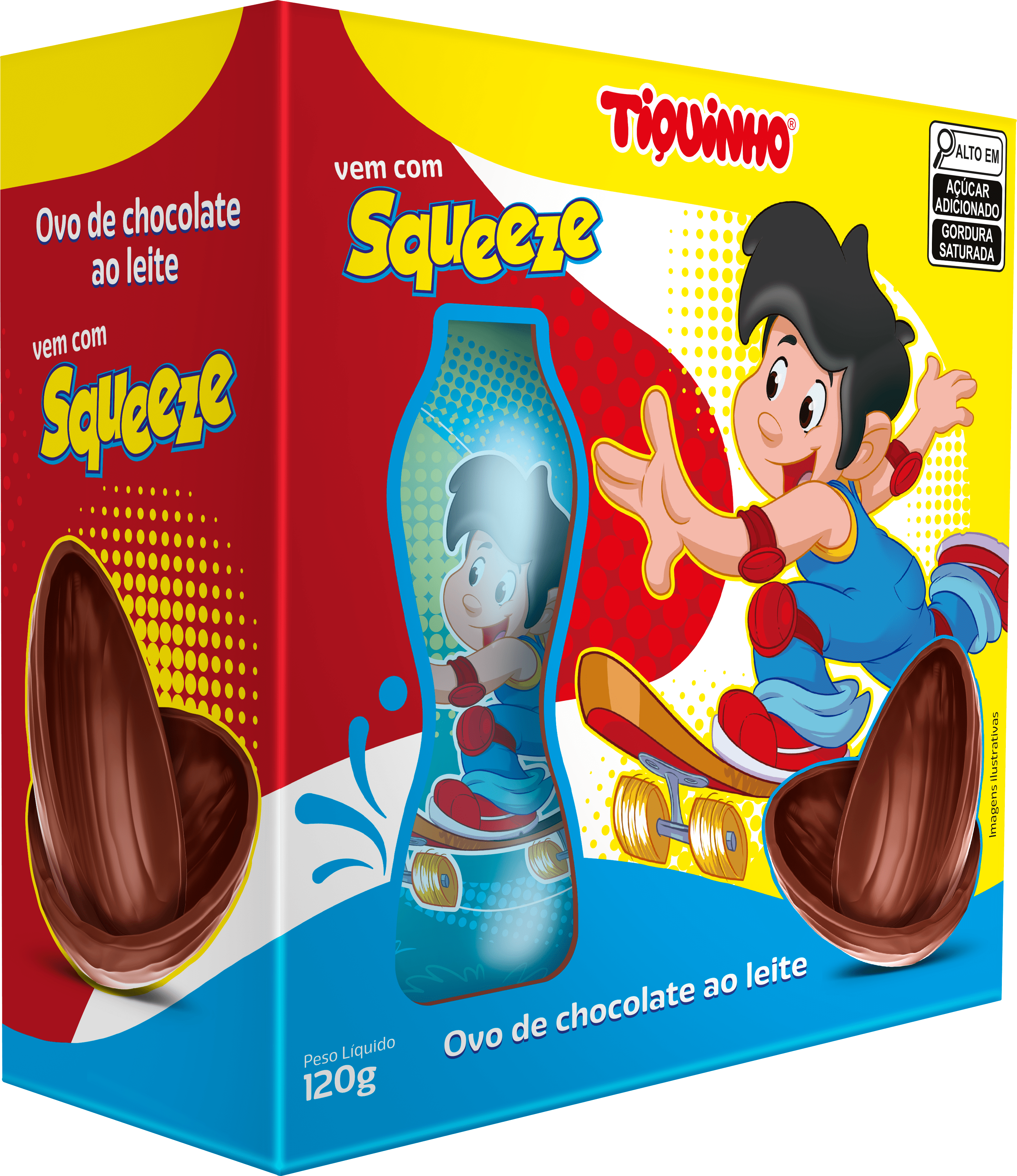 Ovo de Páscoa Chocolate ao Leite Com Squeeze