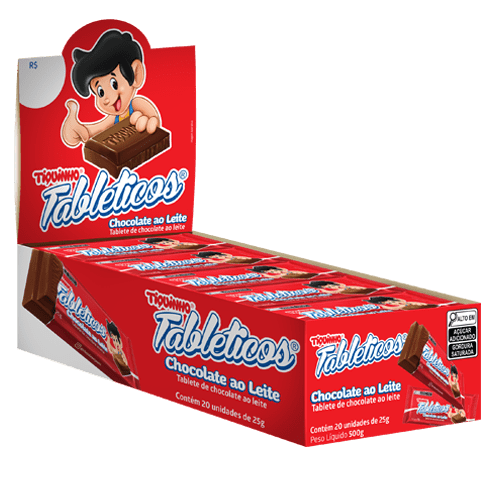 Chocolate Tableticos ao Leite 20x22g Tiquinho